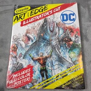 Crayola Art with Edge Illustrator's Cut DC Coloring 28 Pages & Poster New